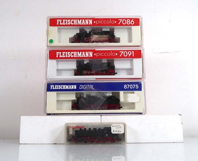 Lot 180 - Four Fleischmann N gauge electric and tank...