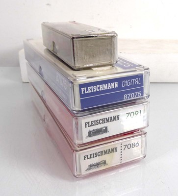 Lot 180 - Four Fleischmann N gauge electric and tank...