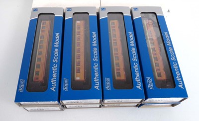 Lot 181 - Eight Dapol N gauge 'Gresley' coaches, all boxed