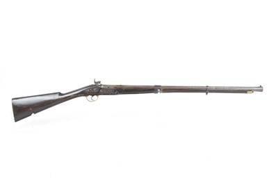 Lot 1627 - (S58) Antique percussion rifle, 31 ins barrel,...