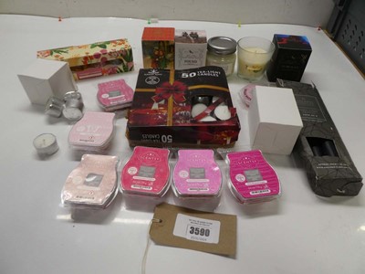 Lot 3590 - Scented candles, tea lights and wax melts