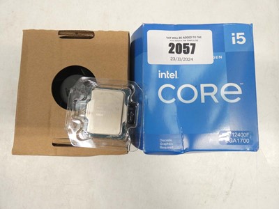 Lot 2057 - Intel i5-12400F LGA1700 processor and fan