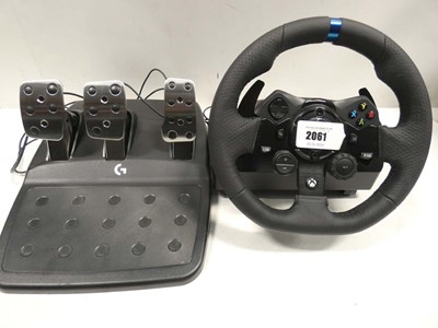 Lot 2061 - Logitech G923 Racing Wheel and Pedals for Xbox...