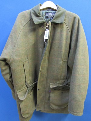 Lot 1258 - Jackdaw tweed shooting coat, size 2XL