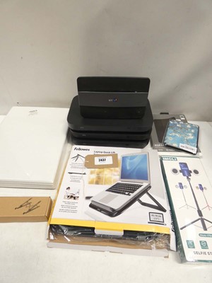 Lot 2437 - 3x Sky Q TV boxes, laptop stand, soundproofing...