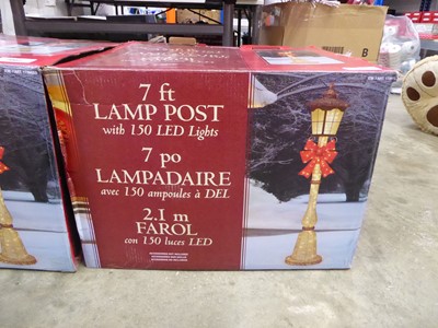 Lot 2001 - 7" outdoor LED light up Christmas themed lamp...