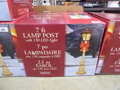 Lot 2003 - 7" outdoor LED light up Christmas themed lamp...