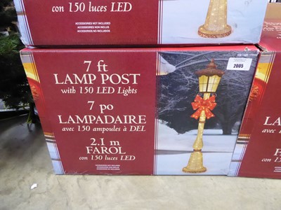 Lot 2005 - 7" outdoor LED light up Christmas themed lamp...