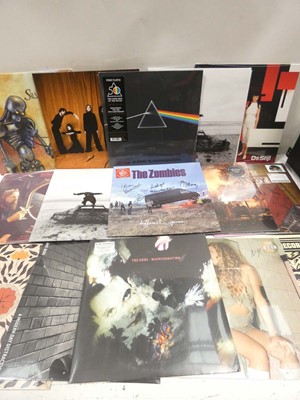 Lot 2438 - Box containing LP and 45 vinyl records to...