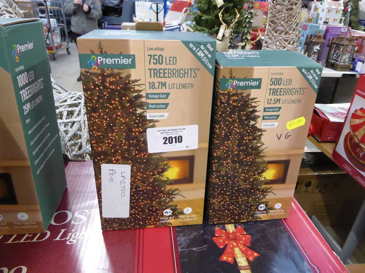 Lot 2010 - Box set of 750 LED vintage gold lights,...