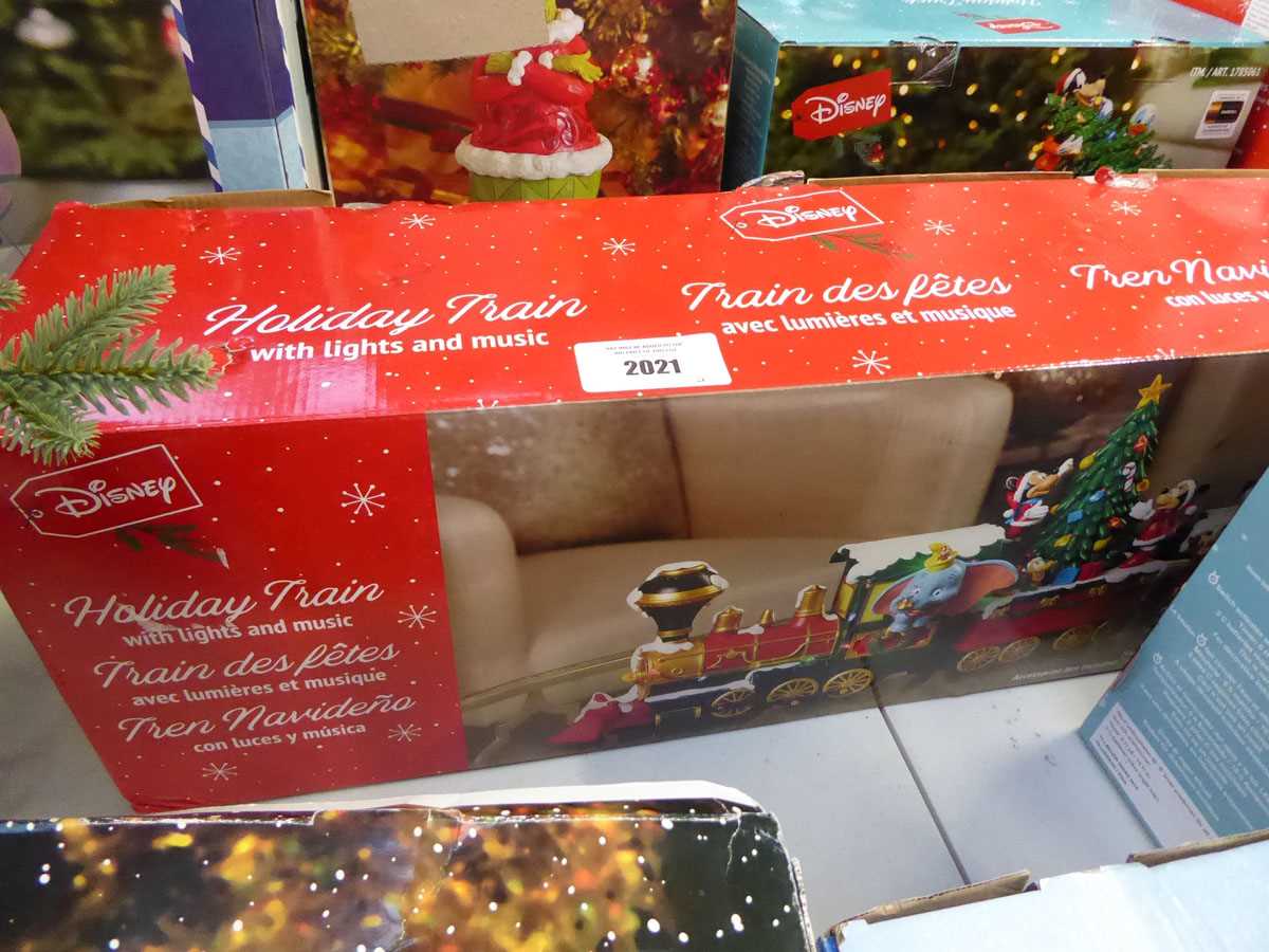 Lot 2021 - Disney animated holiday train with integrated...