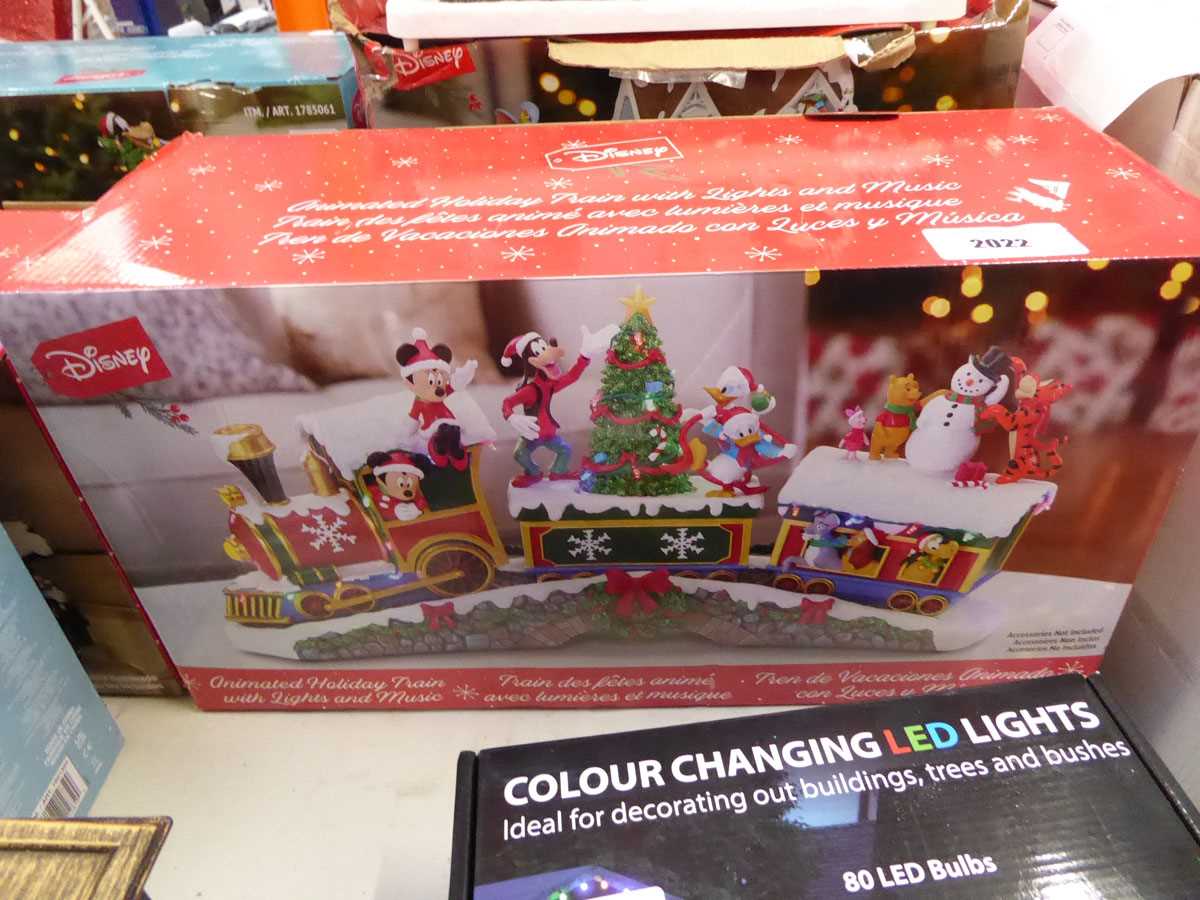 Lot 2022 - Disney animated holiday train with integrated...