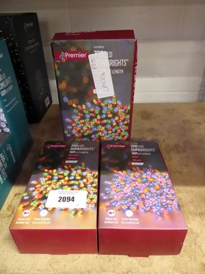 Lot 2094 - 3 boxes of multicoloured Christmas lights