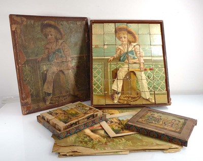 Lot 198 - Two sets of 19th century building/puzzle...