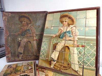 Lot 198 - Two sets of 19th century building/puzzle...