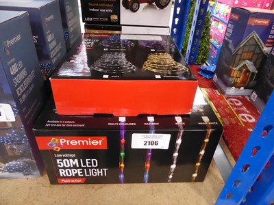 Lot 2106 - 50m multi action LED rope light with 9m multi...