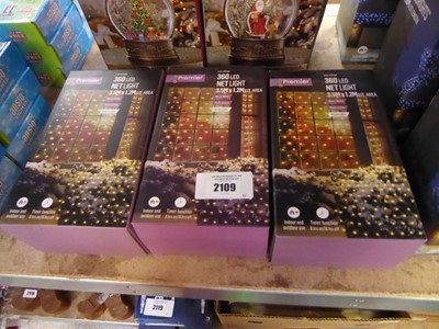 Lot 2109 - 3 boxes of 360 LED warm white net lights