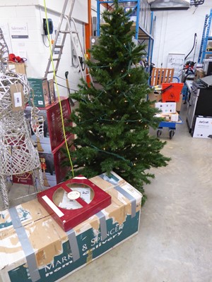 Lot 2134 - 6.5' artificial Christmas tree with set of...