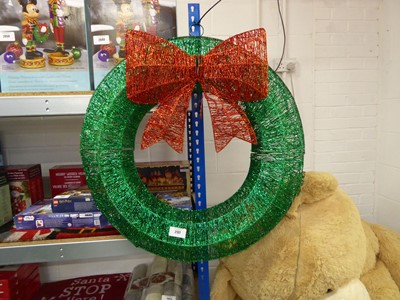 Lot 2137 - Large outdoor LED light up wreath