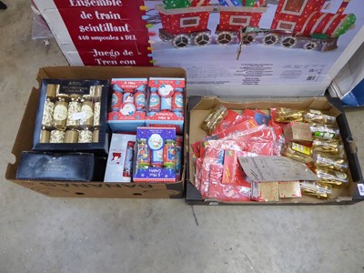 Lot 2141 - 2 boxes of mixed Christmas decorations incl....