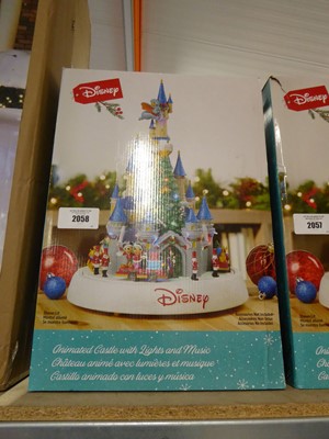 Lot 2058 - Disney animated Christmas themed castle with...