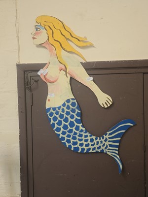 Lot 21 - A hand crafted and painted mermaid