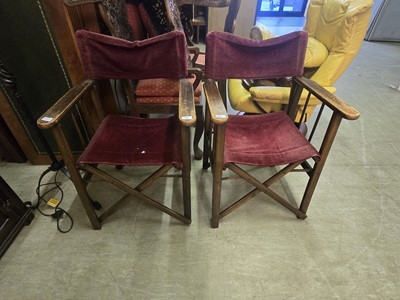 Lot 29 - A pair of mid-20th century stained director's...