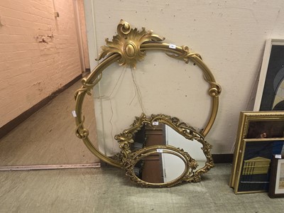 Lot 30 - Five gilt framed wall mirrors together with a...