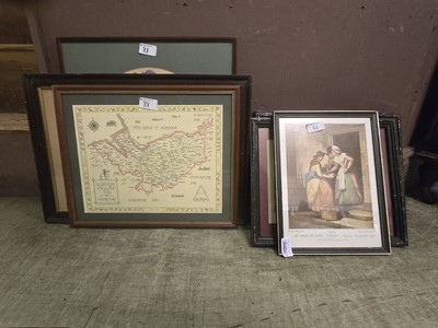 Lot 33 - A collection of eight framed and glazed...