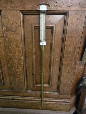 Lot 34 - A 19th century brass compost thermometer by...