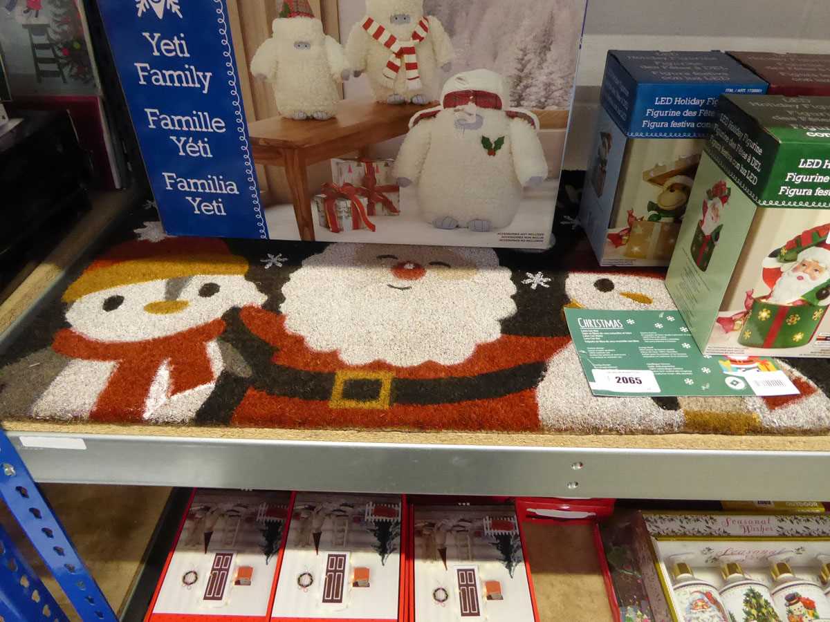 Lot 2065 - Christmas themed latex coir doormat (60 x 90cm.)