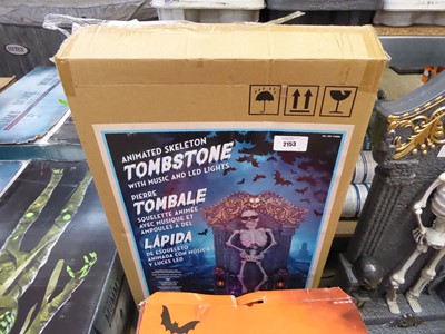 Lot 2153 - Halloween theme animated skeleton tombstone...