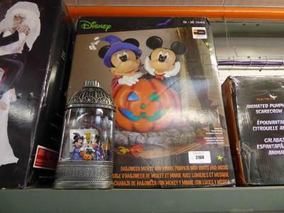 Lot 2160 - Halloween Mickey and Minnie pumpkin with...