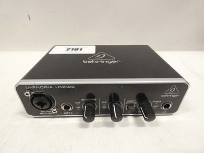 Lot 2101 - Behringer U-Phoria UMC22 USB audio interface