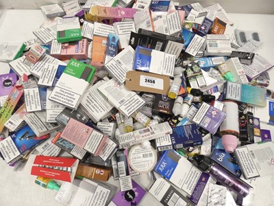 Lot 2458 - Assorted vape liquids, cartridges, pods, etc...