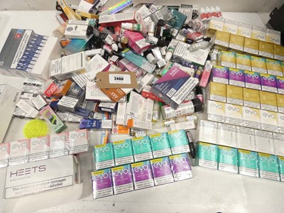 Lot 2460 - Assorted vape liquids, cartridges, pods, etc...