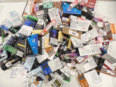 Lot 2461 - Assorted vape liquids, cartridges, pods, etc...