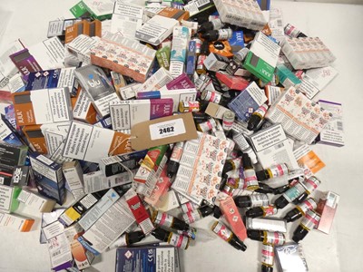 Lot 2462 - Assorted vape liquids, cartridges, pods, etc...