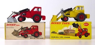 Lot Two Dinky 437 Muir Hill 2-WL loaders, both...