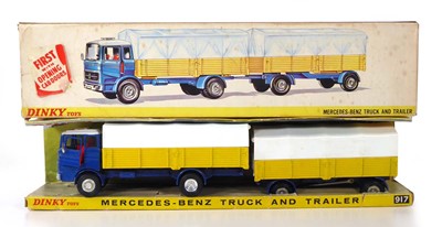 Lot A Dinky 917 Mercedes Benz truck and trailer,...