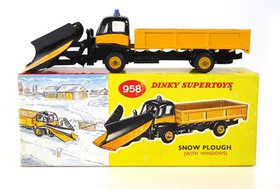 Lot A Dinky 958 snow plough with windows, boxed