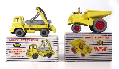 Lot Two Dinky models: 962 Muir Hill dumper truck...