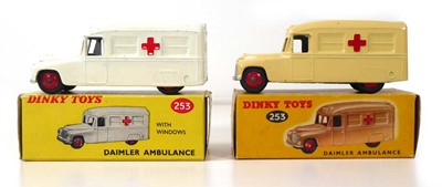 Lot Two Dinky 253 Daimler ambulances, both with...