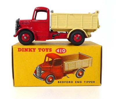 Lot A Dinky 410 Bedford end tipper, red/cream,...