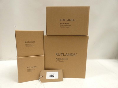 Lot 4612 - Rutlands 1/4" router along with a round...