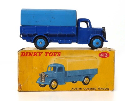 Lot A Dinky 413 Austin covered wagon, two tone...