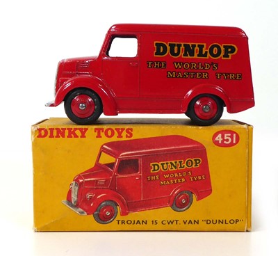 Lot A Dinky 451 Trojan 15 cwt van 'Dunlop', yellow...