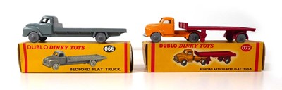 Lot Two Dublo Dinky models: 066 Bedford flat truck...