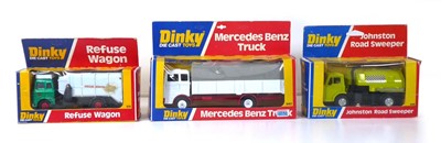 Lot Three Dinky models: 449 Johnston road sweeper,...