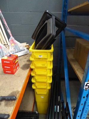 Lot 4069 - 6 yellow waste bins